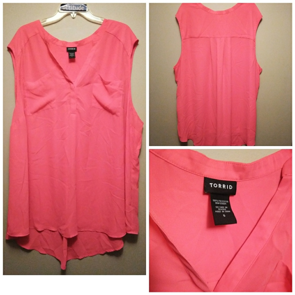 Torrid size 5 coral shirt